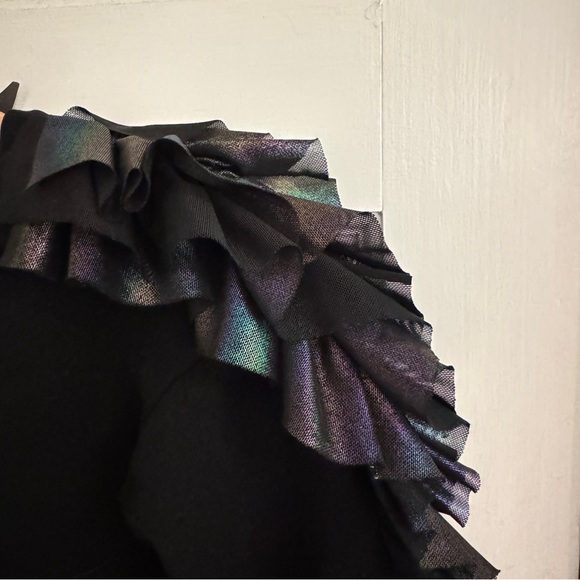 Black Ruffled Kids Top - Picture 2 of 4